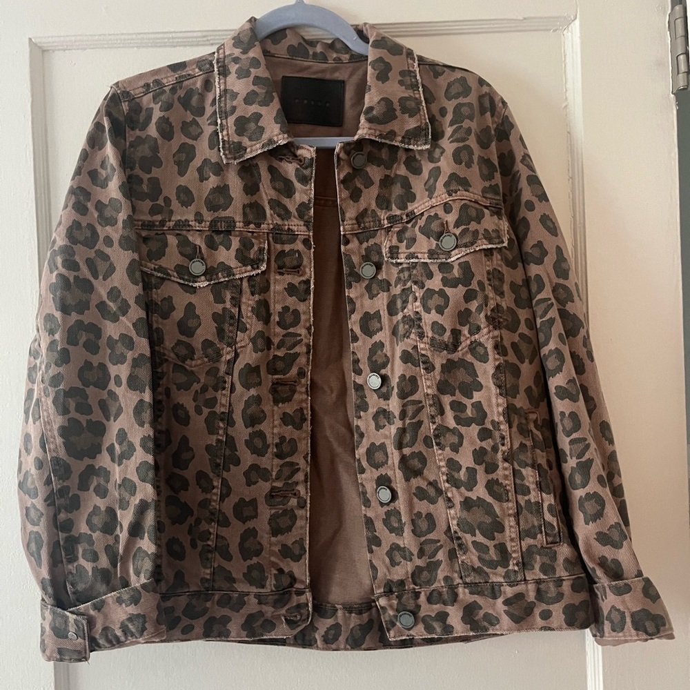 BlankNYC cheetah denim jacket